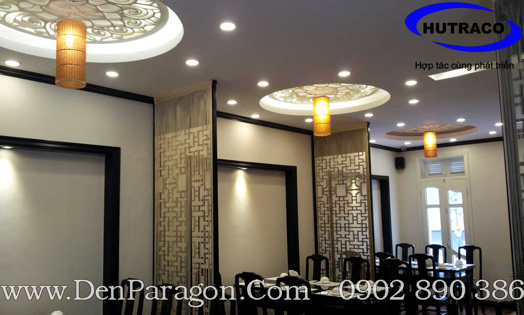 Đèn downlight âm trần bóng Paragon prdo135g12  ứng dụng chiếu sáng nhà hàng