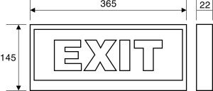 Các loại mặt của đèn Exit thoát hiểm khẩn cấp 2 mặt Paragon PEXF23SC 