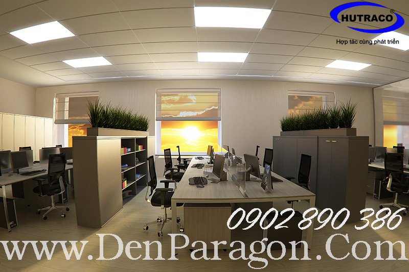 Máng đèn huỳnh quang âm trần Paragon PRFG236 ứng dụng chiếu sáng văn phòng