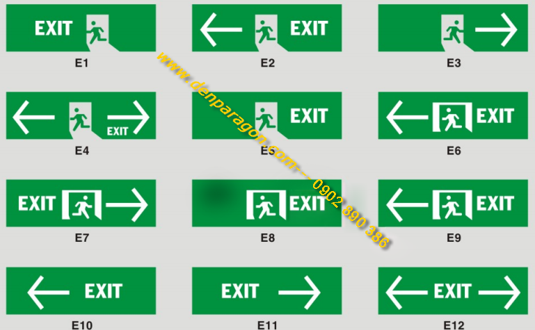 đèn thoát hiểm đèn khẩn cấp đèn exit Paragon