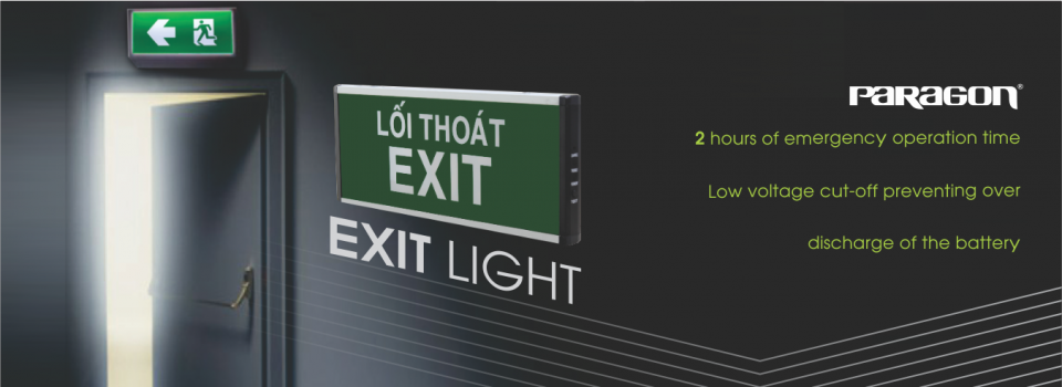 Đèn Exit thoát hiem khẩn cấp Led Paragon